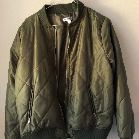 Olive Green Bomber Jacket - Picture 2 of 3